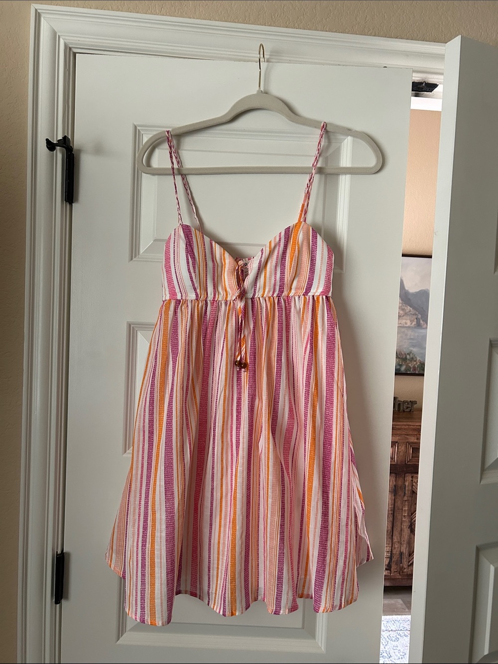 Womens striped mini dress